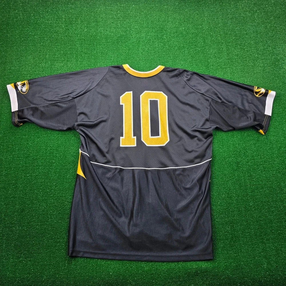 Missouri Tigers Football Jersey Mens 2XL Black Vintage Nike Team NWT #10‎ Mizzou